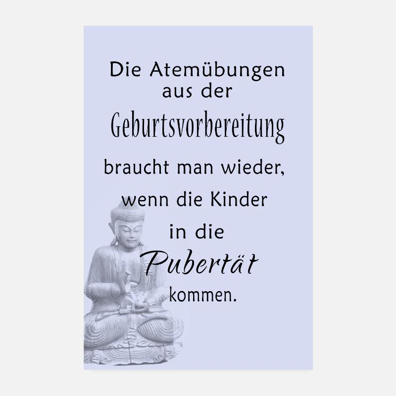 Pubertaet - Poster 20x30 cm - Weiß