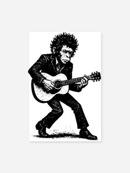 Singer Songwriter | The Monkey Dancer - Poster 20x30 cm - Weiß - Vorne