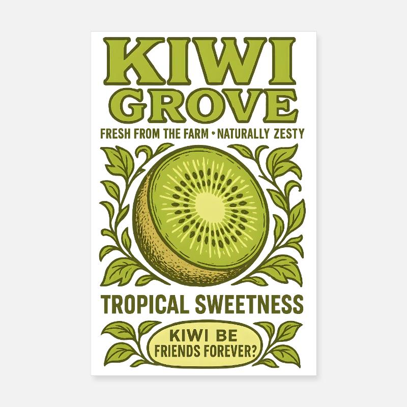 Kiwi Agrumes Vacances d’été Limonade Poster 20 x 30 cm