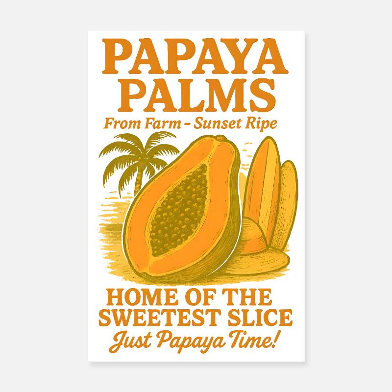 Papaya Frucht Sommer Urlaub Obst Poster 20x30 cm