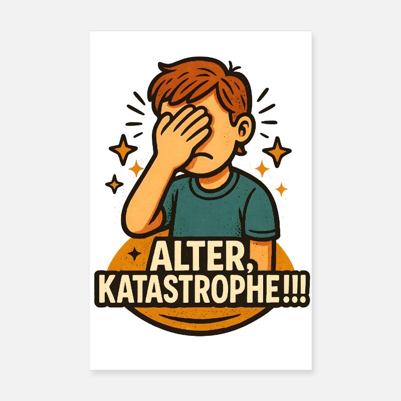 Old Disaster Funny Saying Fun Meme Poster 8" x 12" (20x30 cm)