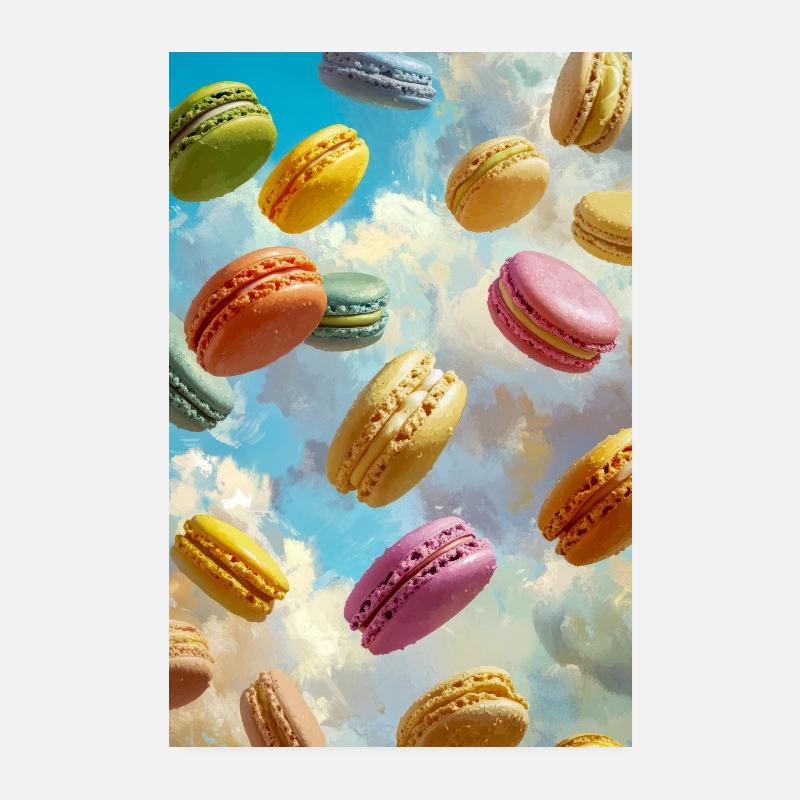 Macarons colorés dans le ciel Poster 20 x 30 cm