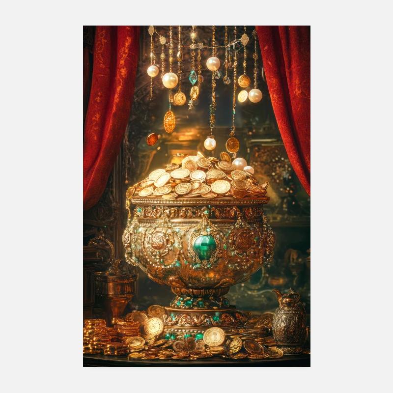Royal Treasure Overflowing Poster 8" x 12" (20x30 cm)