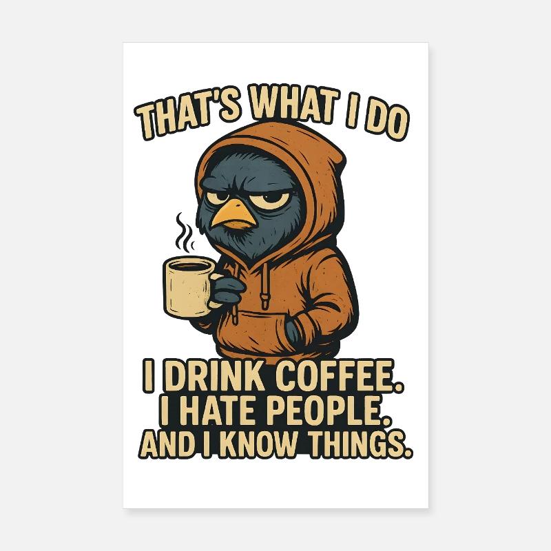 Ich hasse Menschen Büro Sprüche Poster 20x30 cm