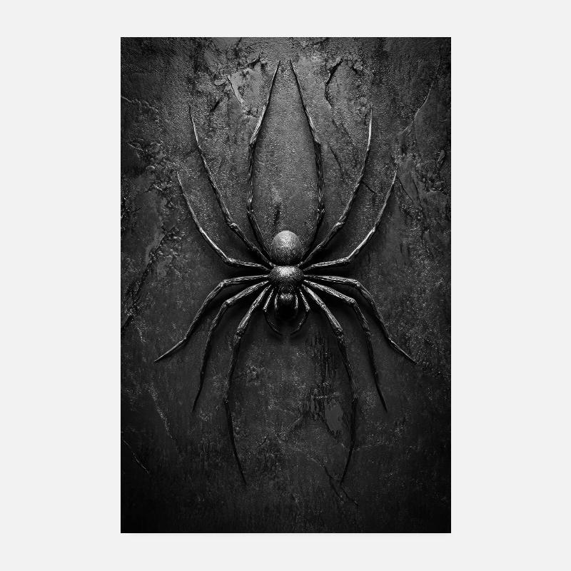 Black Widow Style Spider Art Poster 8" x 12" (20x30 cm)