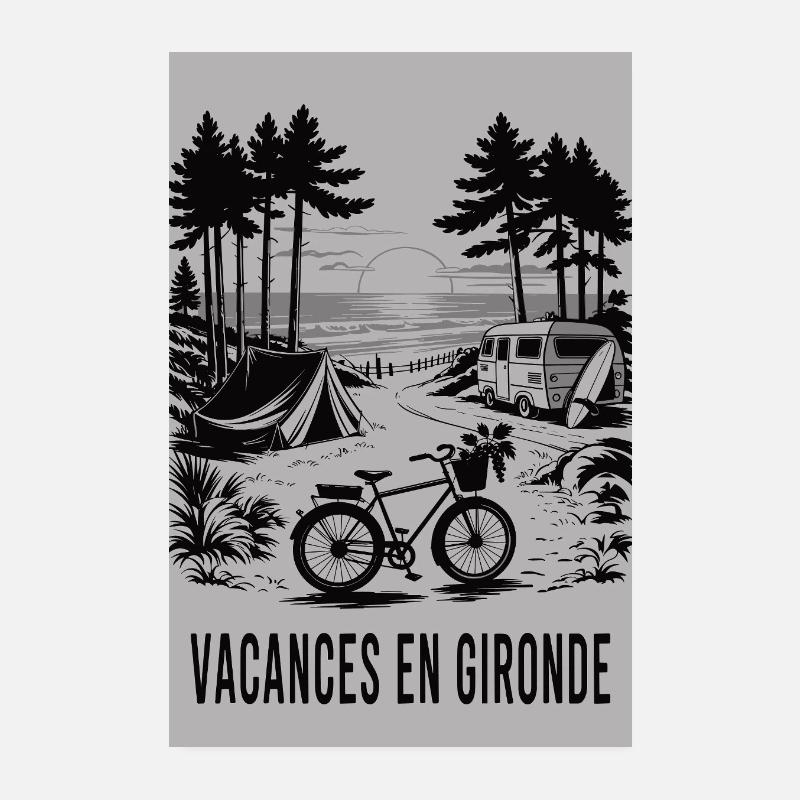 vacances en gironde Affiche Poster 20 x 30 cm