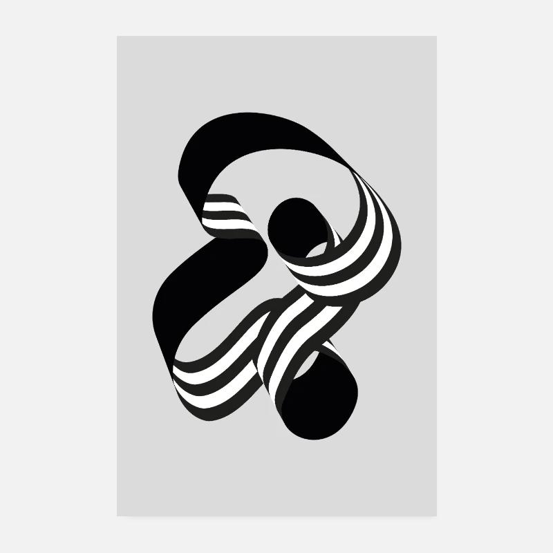 Abstract Ribbon Poster 8" x 12" (20x30 cm)