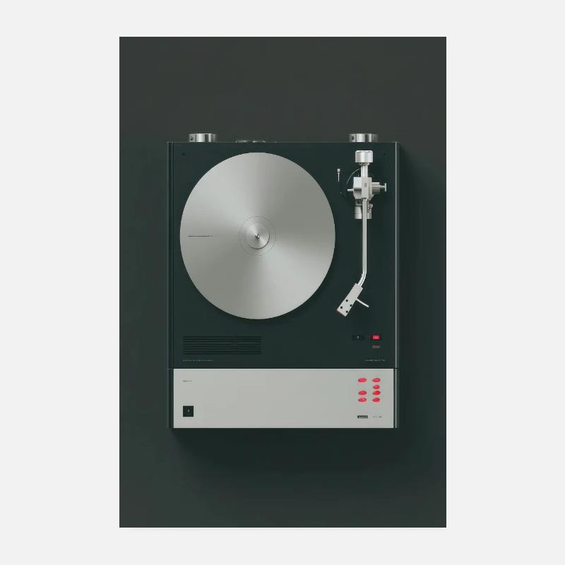 Minimalist Retro Turntable Poster 8" x 12" (20x30 cm)