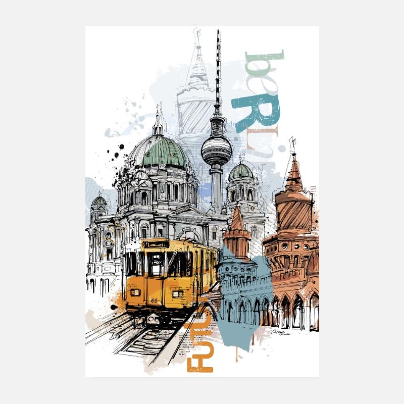 Berliner Collage Poster 20x30 cm