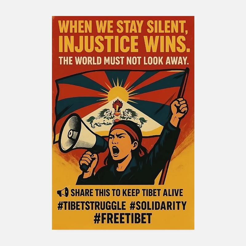 Soulèvement du peuple tibétain Poster 20 x 30 cm