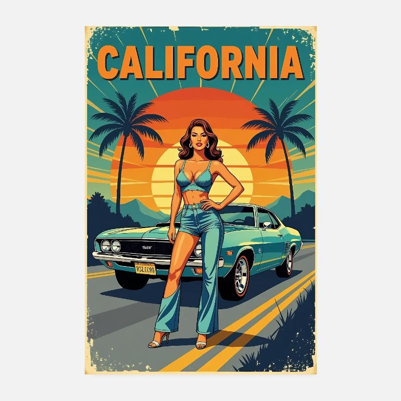California Dream Cruise R03 Poster 20x30 cm