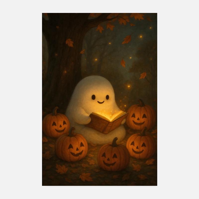 Halloween Geist im Herbst Poster 20x30 cm