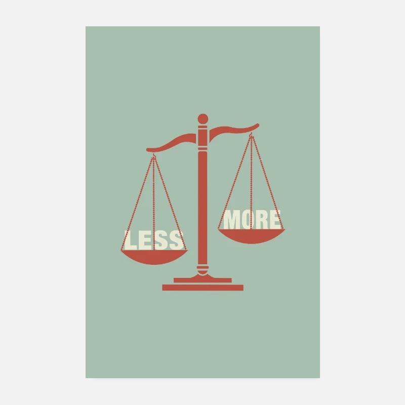 Équilibre entre moins et plus Poster 20 x 30 cm