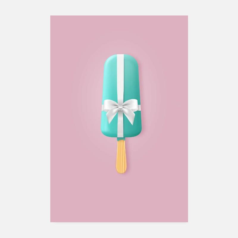 Popsicles avec nœud – Cadeau sucré Poster 20 x 30 cm