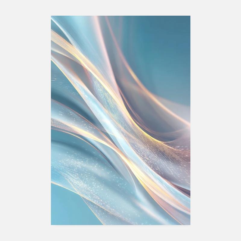 Abstract Light Waves Poster 8" x 12" (20x30 cm)