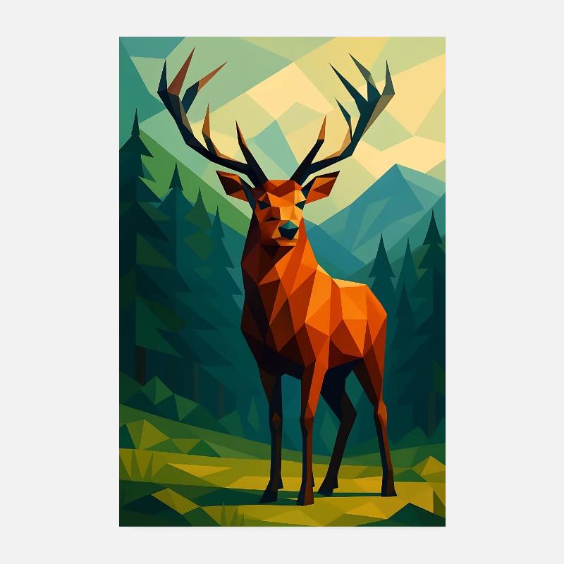 Polynature Cerf Poster 20 x 30 cm