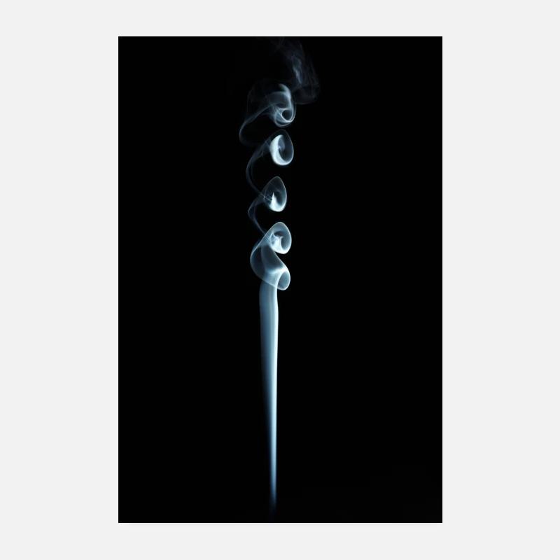 Eleganter Rauchstrudel Poster 20x30 cm