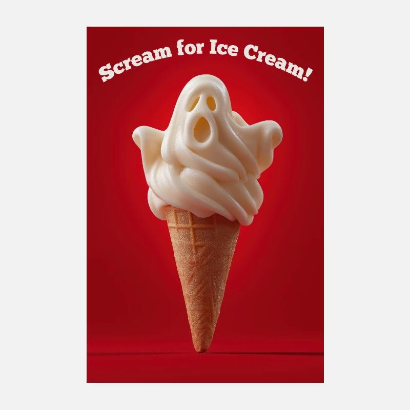 Cornet de glace Ghostly Scream Poster 20 x 30 cm