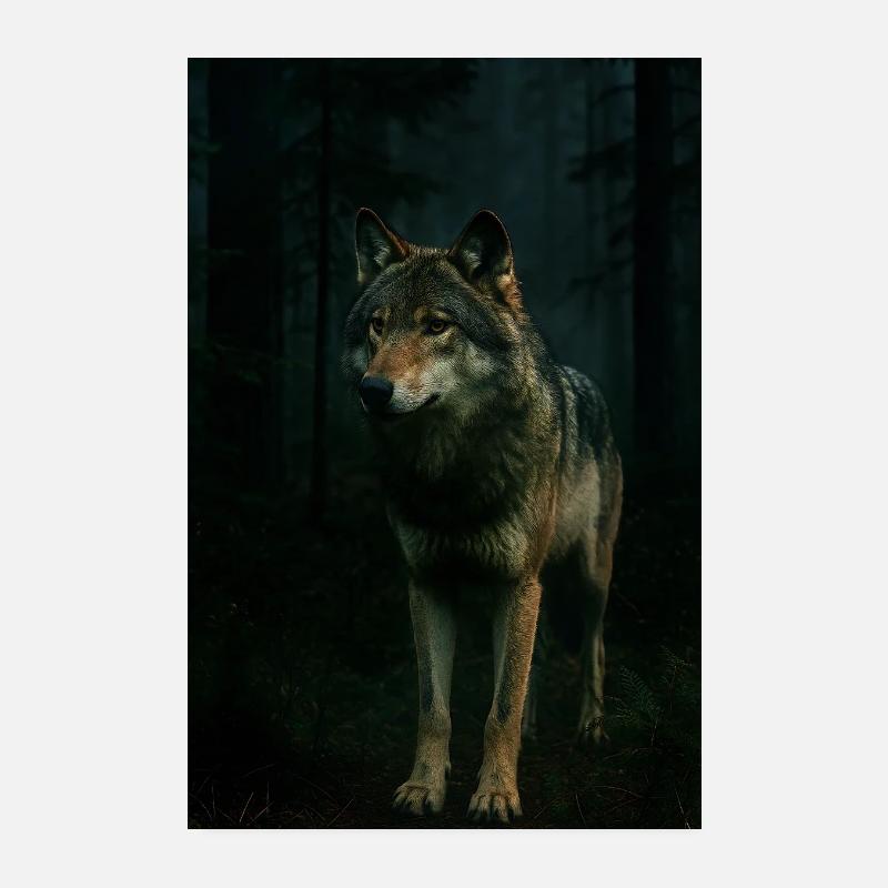 Animaux sauvages, loups Poster 20 x 30 cm