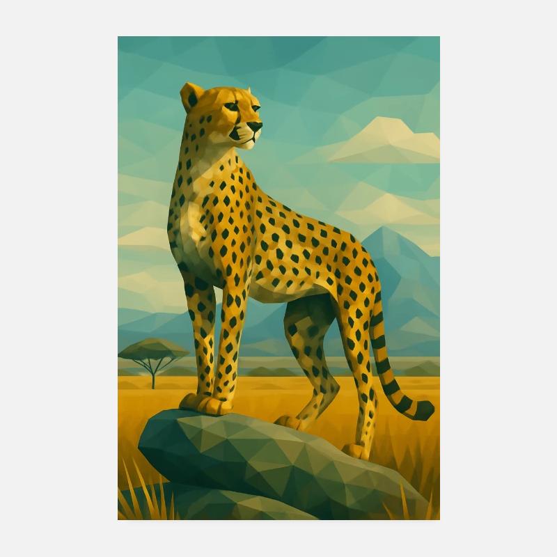 Polynature Guépard Poster 20 x 30 cm