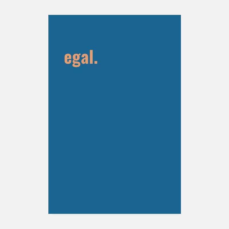 All the same. Blue-Peach Minimalism Poster 8" x 12" (20x30 cm)