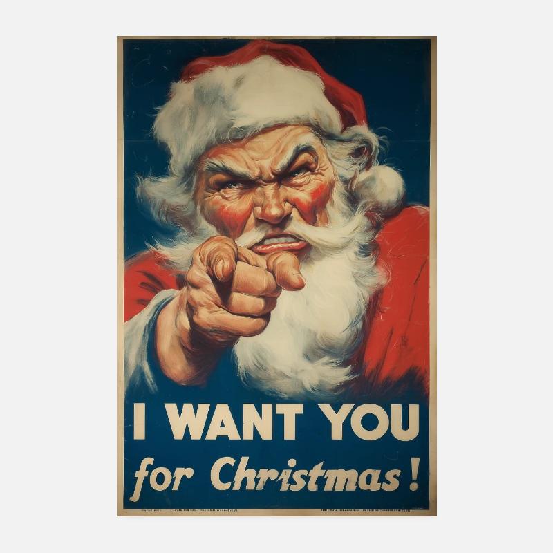 Weihnachtsmann Werbeplakat Poster 20x30 cm