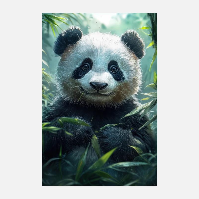 Illustration eines Pandas Poster 20x30 cm