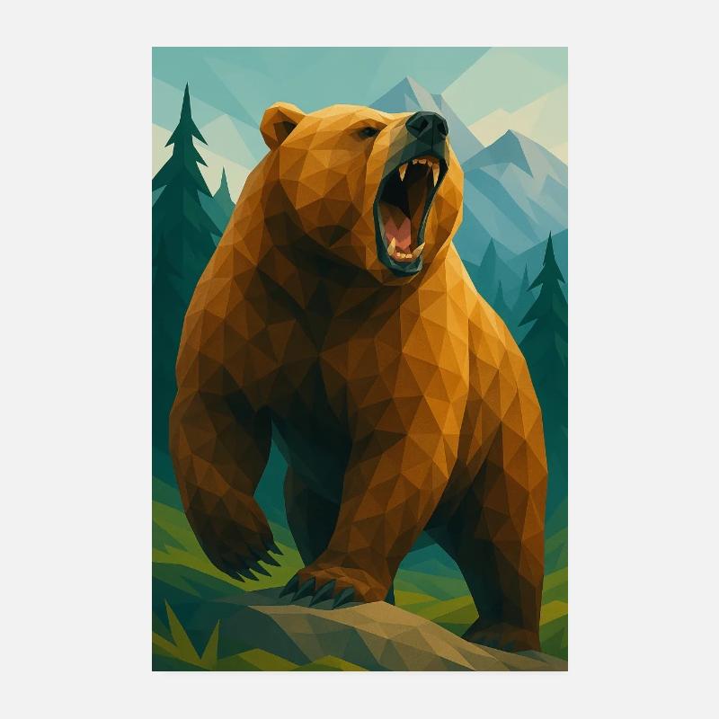Polynature Grizzly Poster 20x30 cm