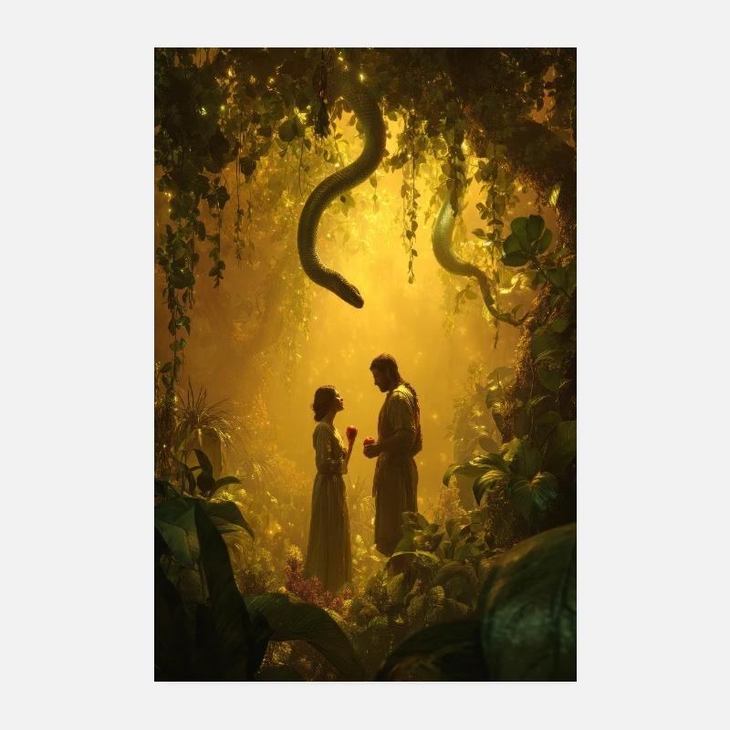 Enchanted Jungle Romance Poster 8" x 12" (20x30 cm)