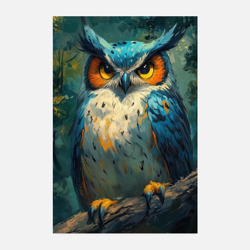 Illustration einer Eule Poster 20x30 cm