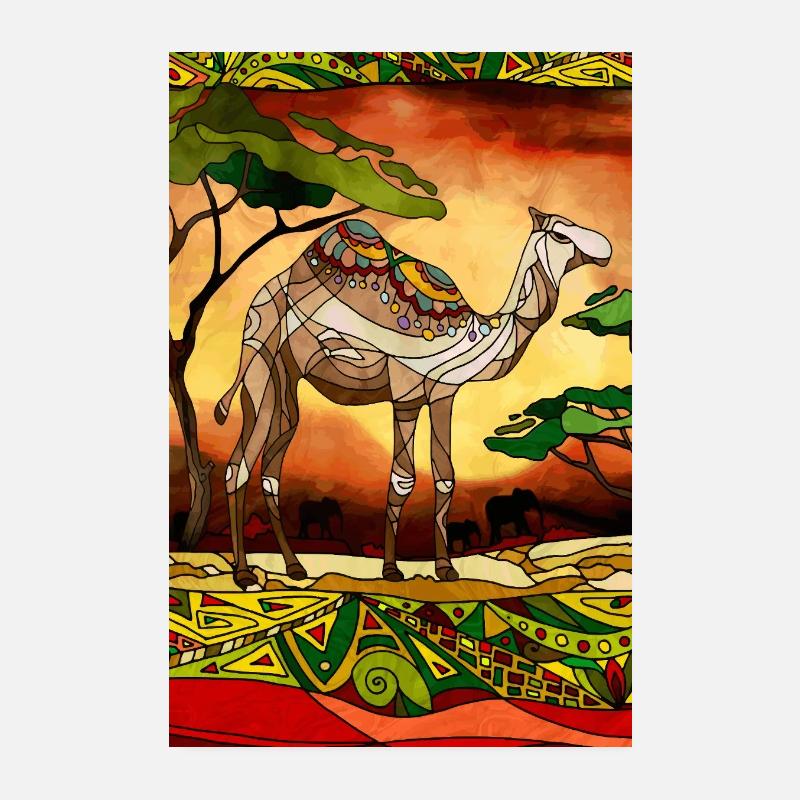 Kamel Poster 20x30 cm