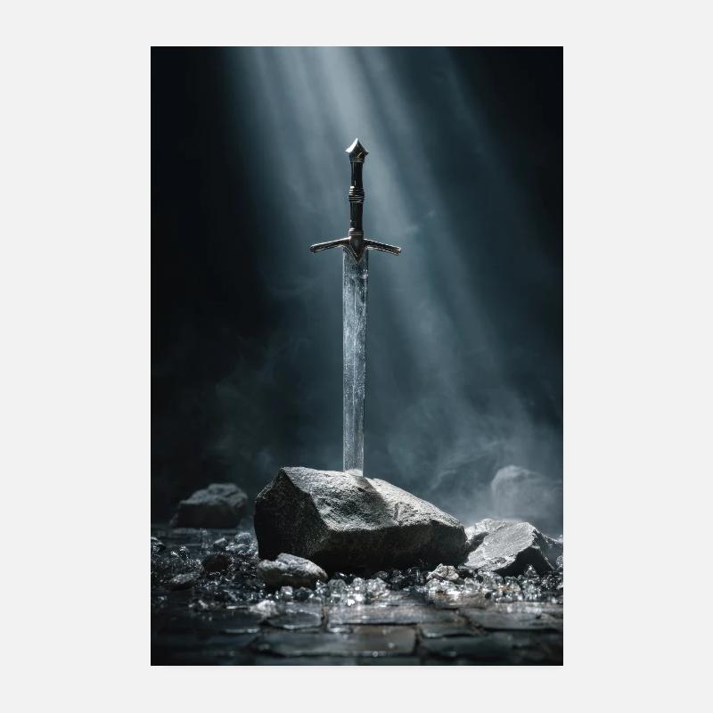 Épée dans la pierre : Lame mystique Poster 20 x 30 cm