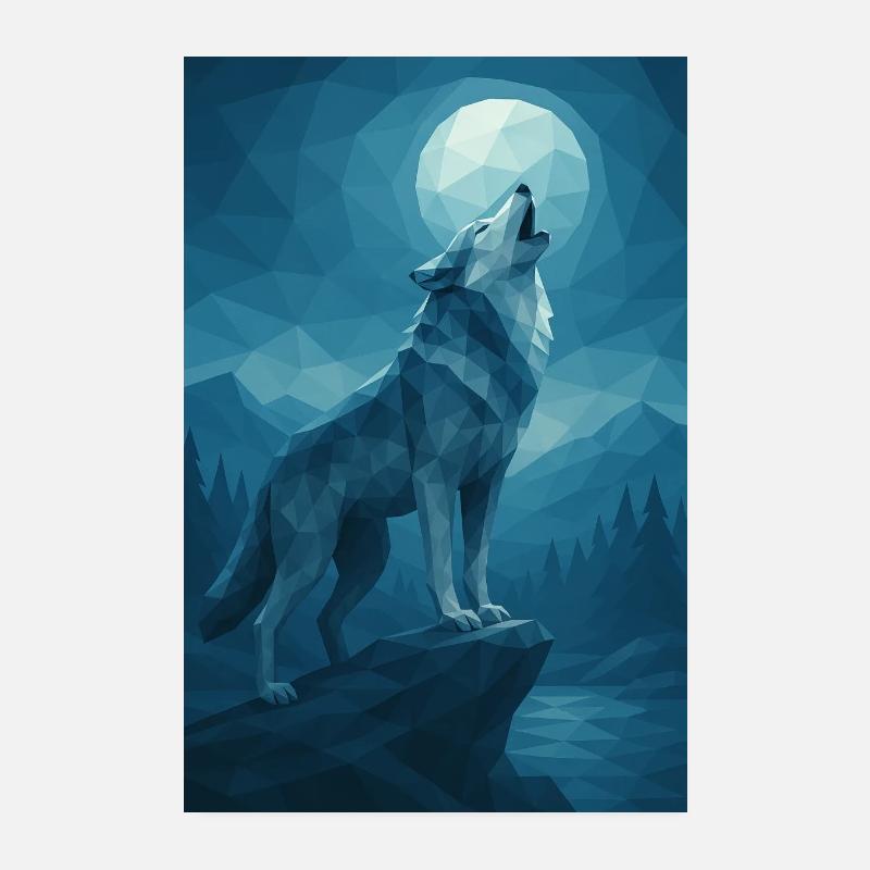 Loup de la Nuit Polynature Poster 20 x 30 cm
