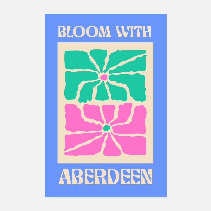 Blühen mit Aberdeen Ästhetik Blumen #3 Poster 20x30 cm