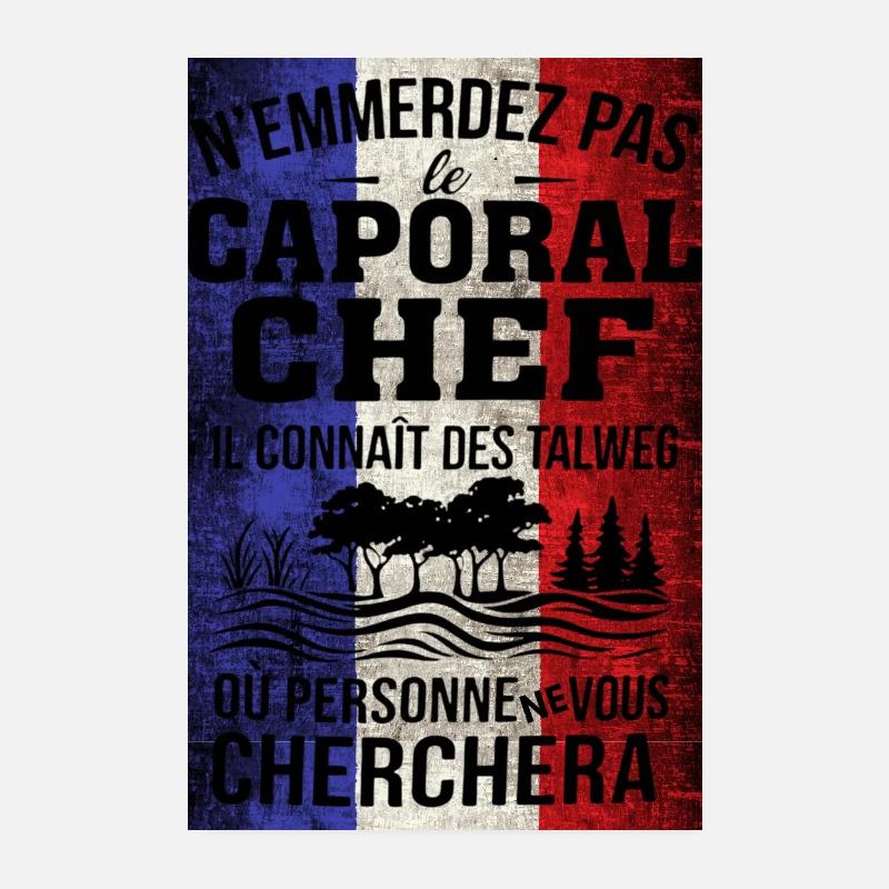 Don't piss off the Master Corporal with the tricolor flag Poster 8" x 12" (20x30 cm)