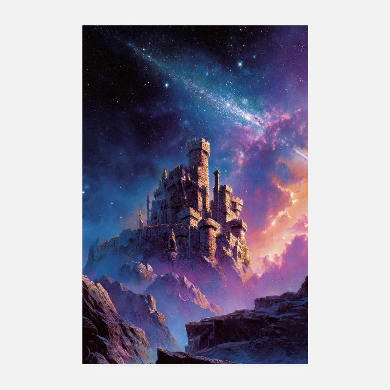 Château de Nébuleuse dans le Royaume Étoilé Poster 20 x 30 cm