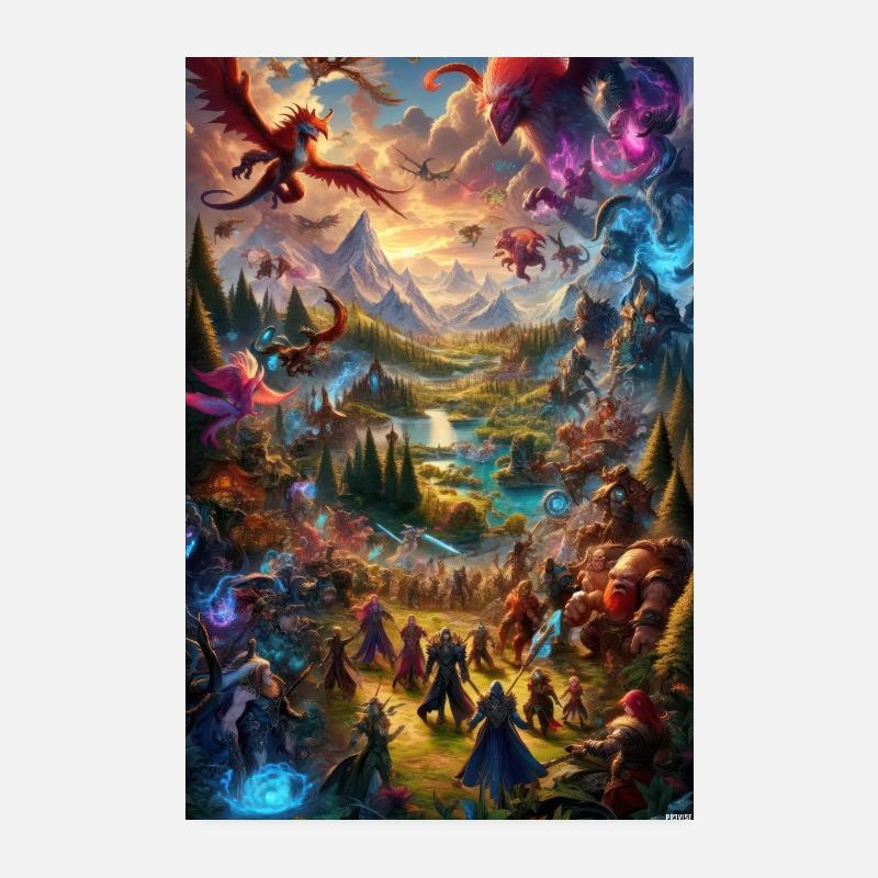 Dragon Realm Poster 8" x 12" (20x30 cm)