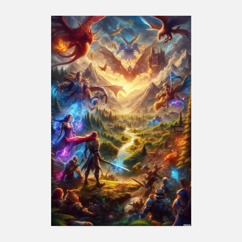 Bataille des Royaumes du Front du Dragon Poster 20 x 30 cm
