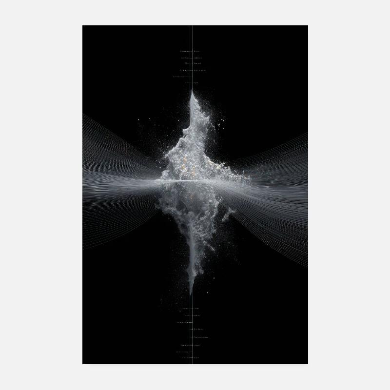 Quanten-Puls-Echo - Poster 20x30 cm - Weiß