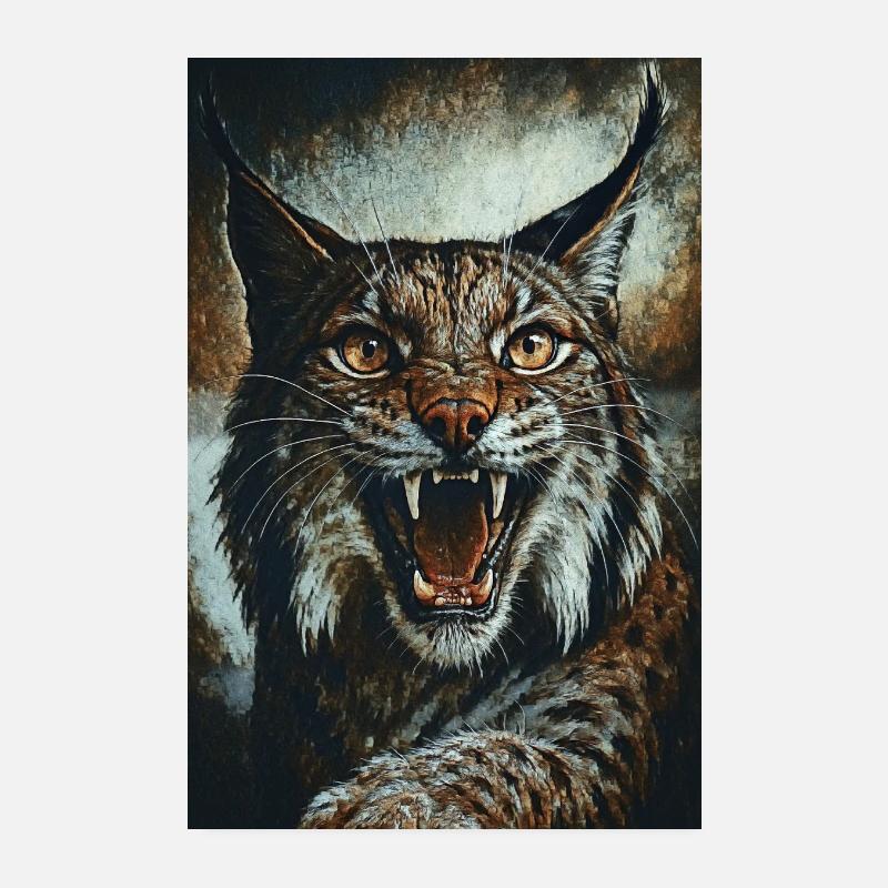 Wildcat in anger Poster 8" x 12" (20x30 cm)