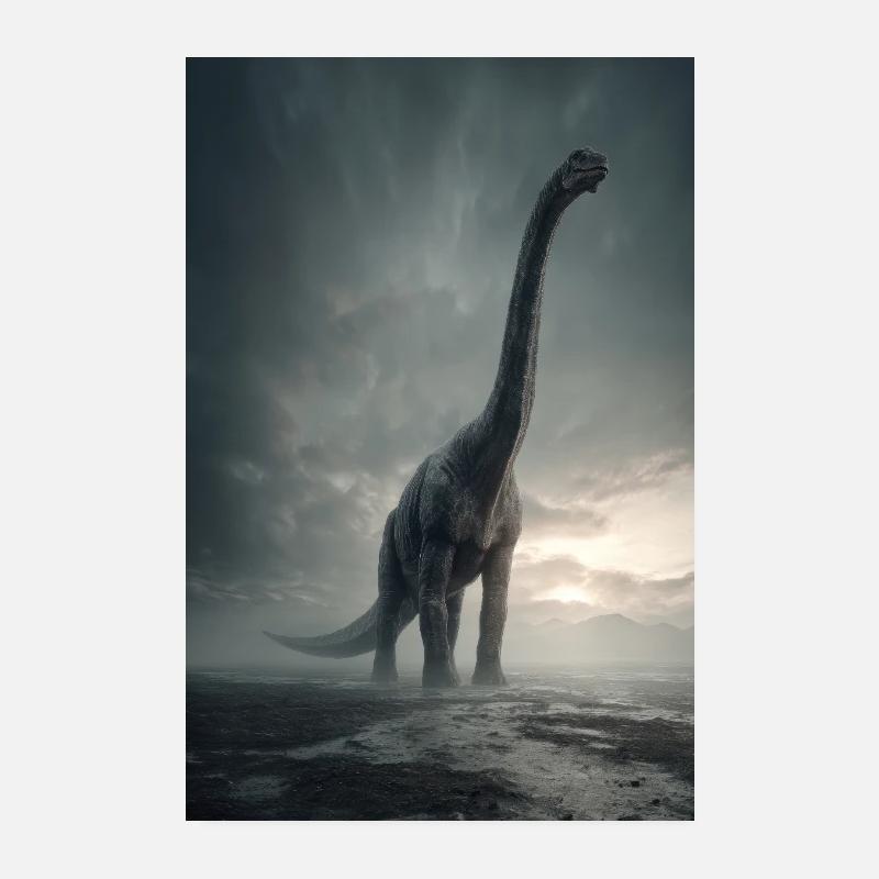Aube du sauropode brouillé Poster 20 x 30 cm