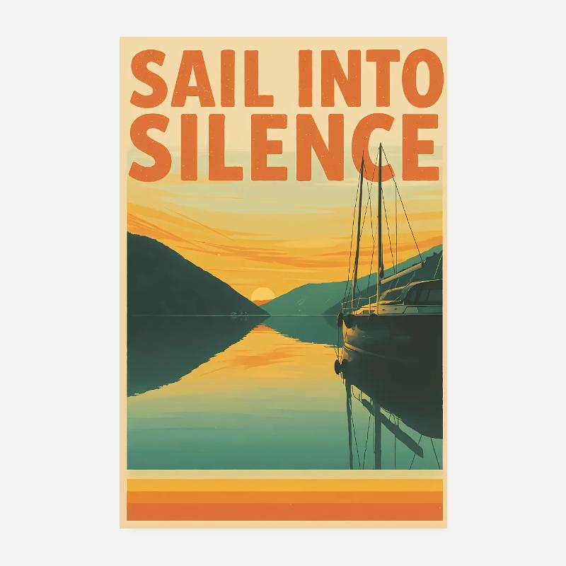 Sail into Silence Poster 20x30 cm
