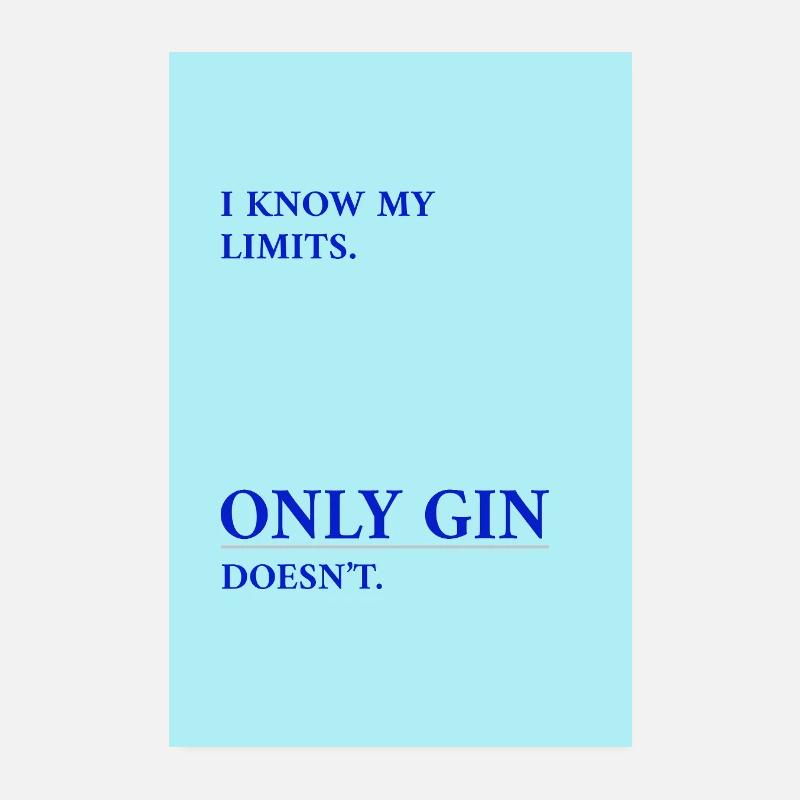 Gin Has No Limits  Poster 20x30 cm