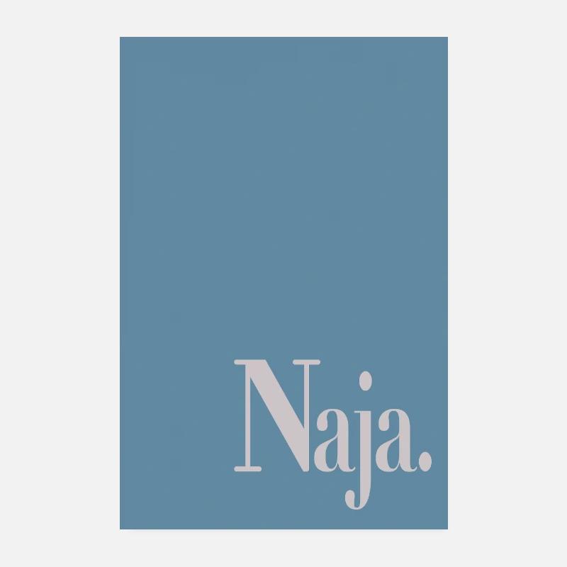 Statement Poster mit Wortkunst „Naja.“ Poster 20x30 cm