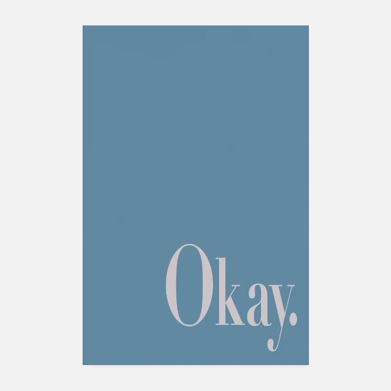 Affiche typographique D’accord. Poster 20 x 30 cm