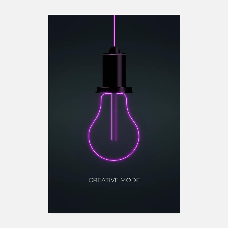 Creative Mode Neon Glühbirne Poster Poster 20x30 cm
