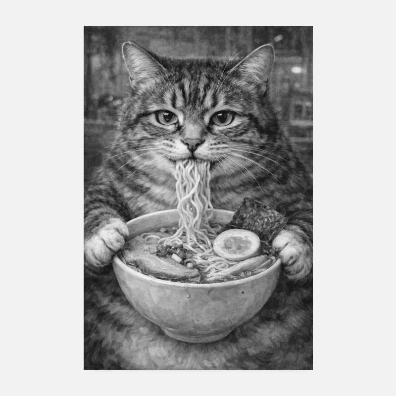 Ramen chat Nuddeln Poster 20 x 30 cm