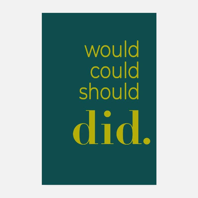Did should could would Poster Design Poster 20x30 cm