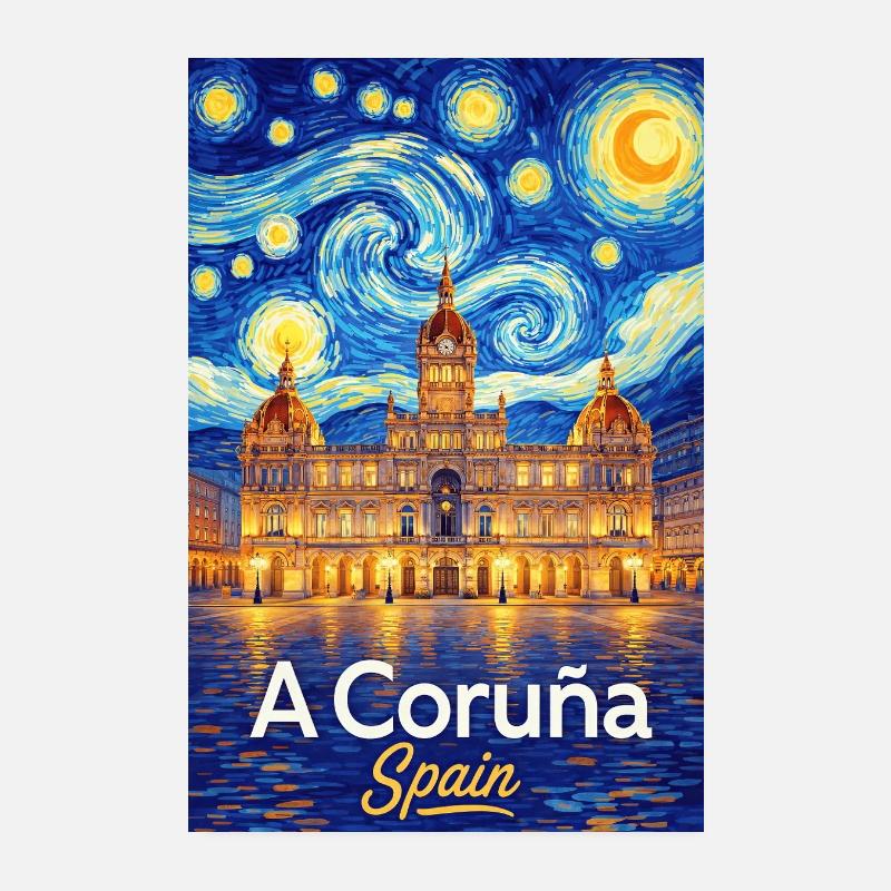 À La Corogne, Espagne Poster 20 x 30 cm