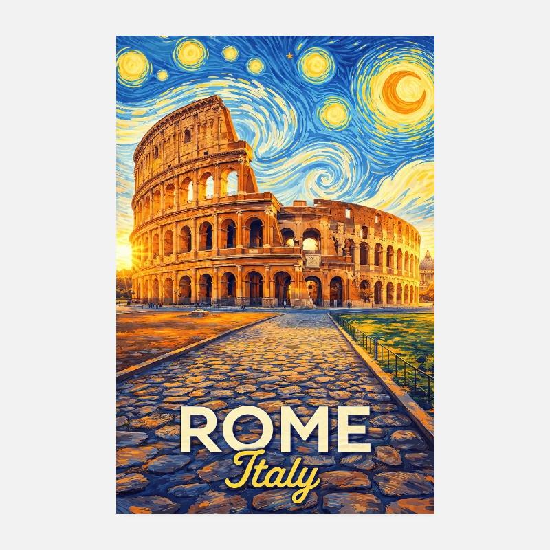 Rome, Italie. Poster 20 x 30 cm